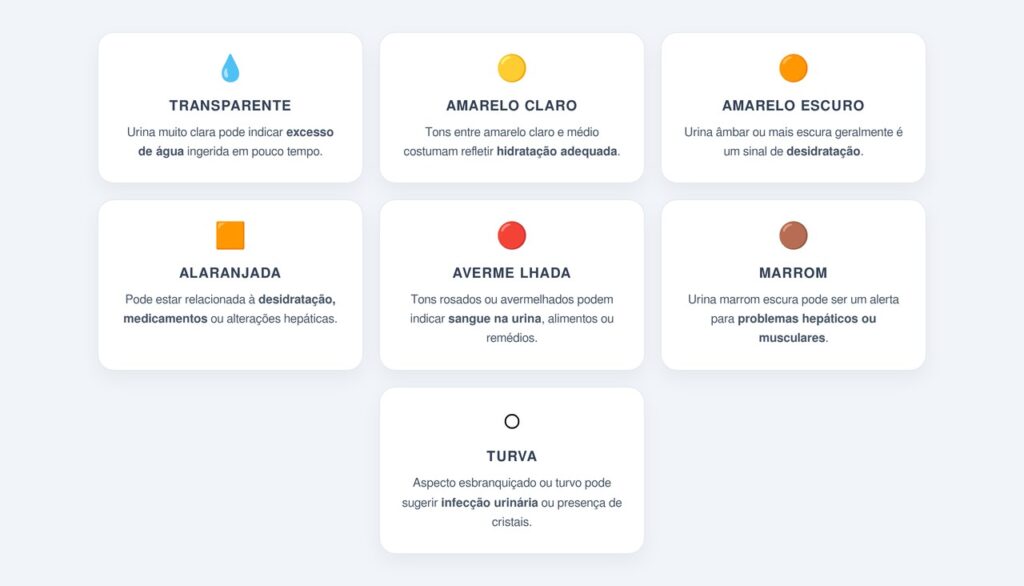O que cada cor da urina pode significar?