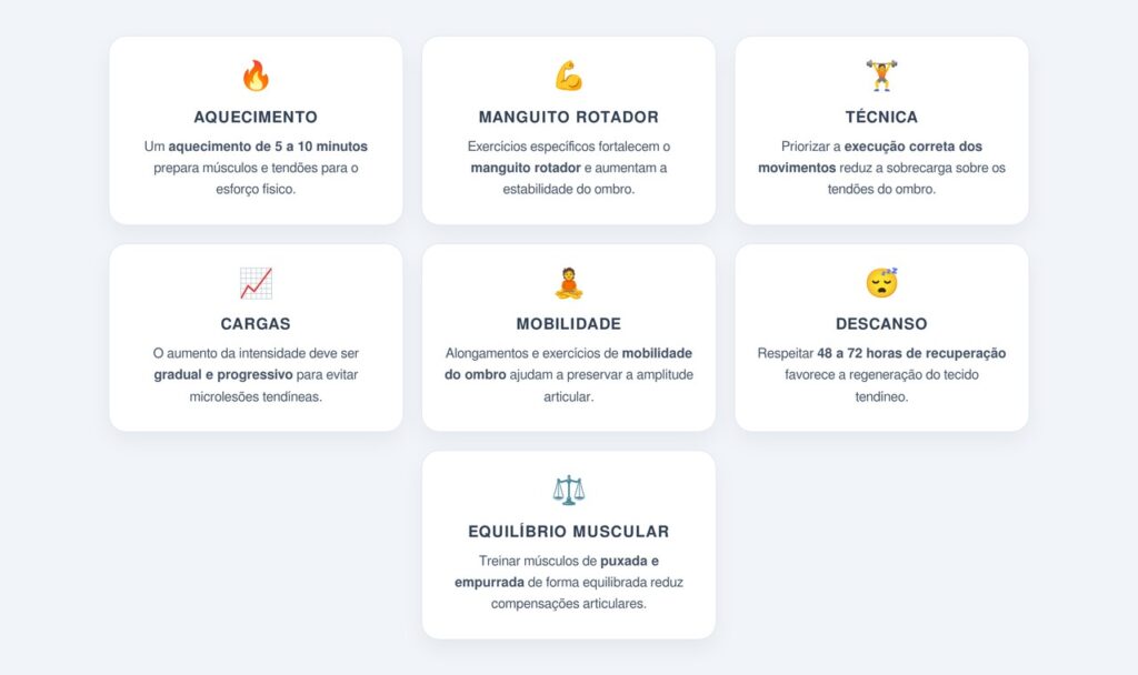 Quais hábitos previnem a tendinite no ombro?