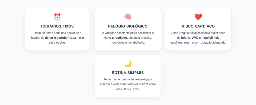 Sono Irregular: o Risco para o Coração Mesmo Dormindo 8 Horas