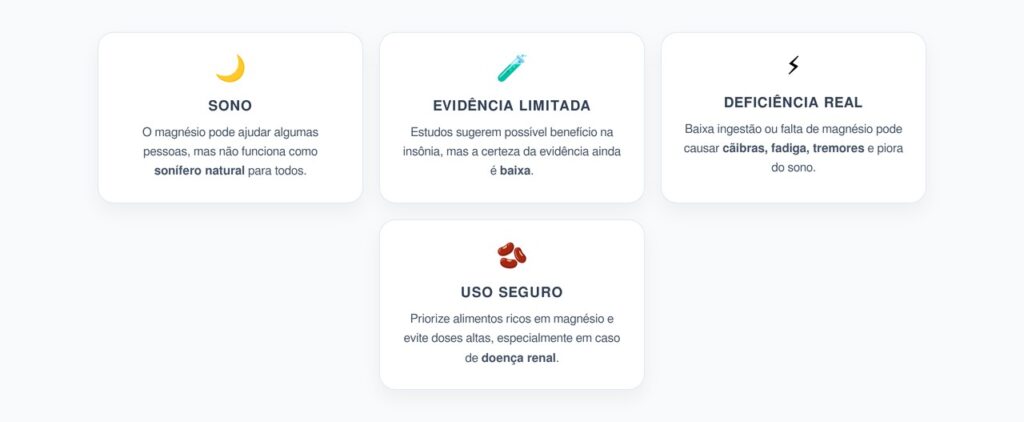 Magnésio para Dormir: Quando Ajuda, Quando é Moda e Quando é Deficiência