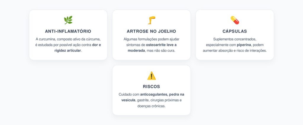 Cúrcuma para Articulações: Quando o Anti-inflamatório Natural Exige Cuidado