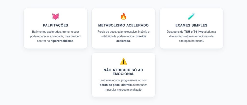 Ansiedade ou Tireoide Acelerada: Sintomas que Podem Confundir
