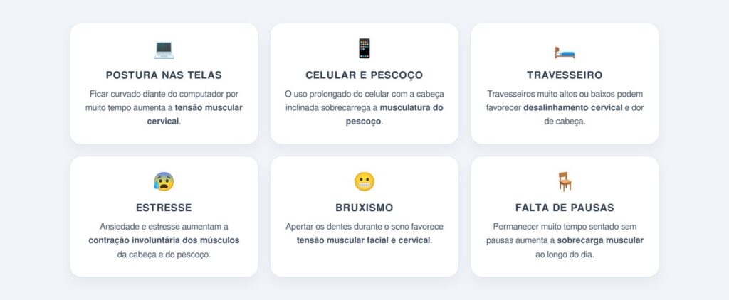 A má postura pode causar dor de cabeça?