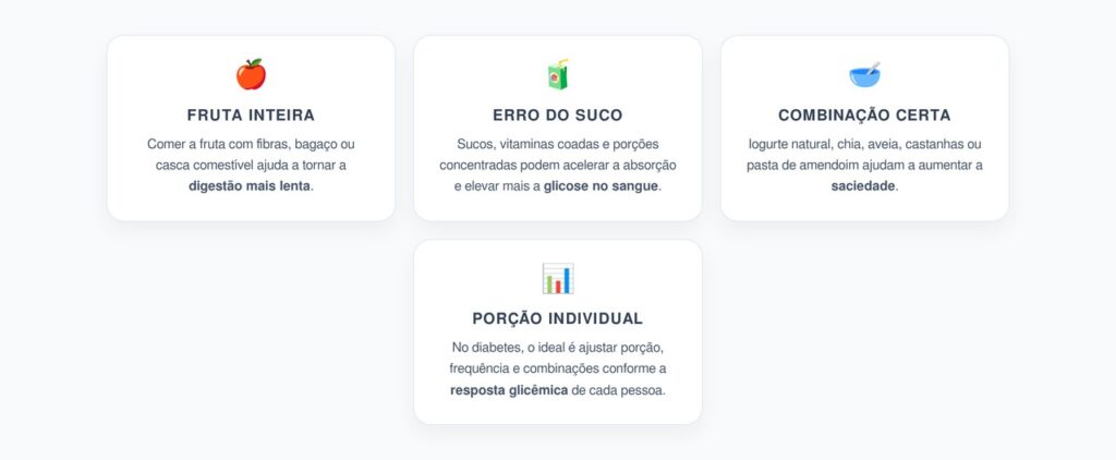 Fruta no Diabetes: O Erro que Transforma o Lanche em Pico de Glicose