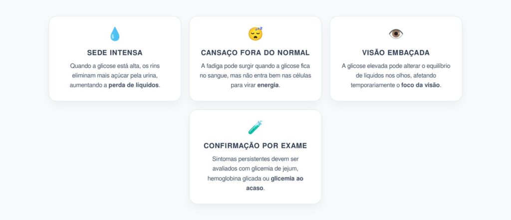 Sede, Cansaço e Visão Embaçada: Sinais de Açúcar Alto no Sangue