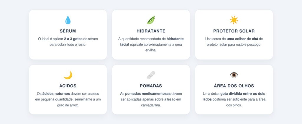 Como aplicar a quantidade certa de cada produto?