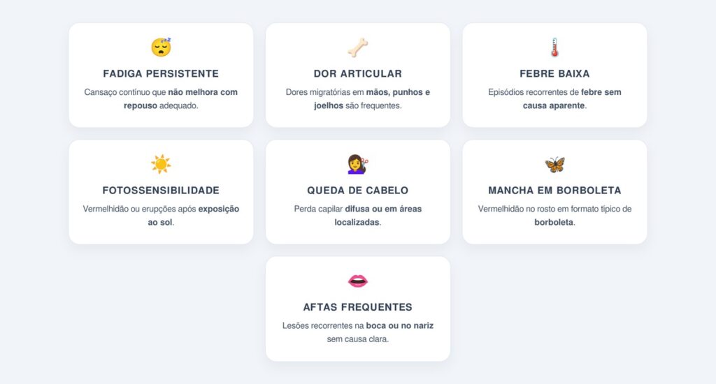 Quais são os sintomas iniciais mais comuns?