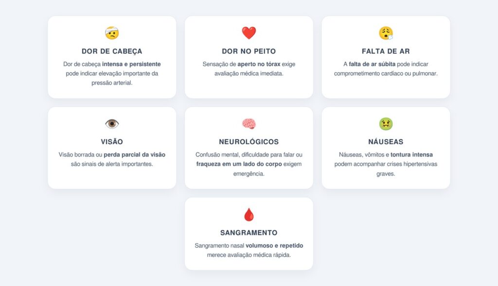 Quais os principais sintomas de alerta?