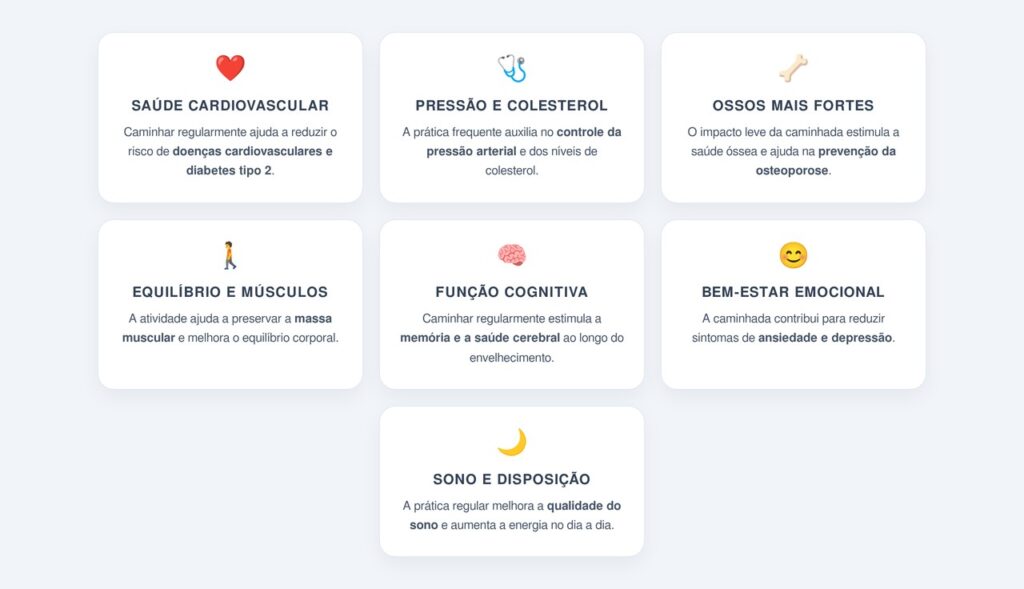 Quais os principais benefícios da caminhada para idosos?
