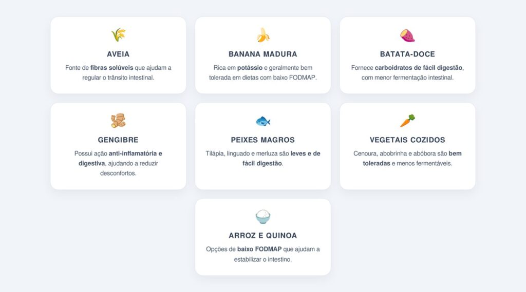 Quais alimentos ajudam a aliviar os sintomas?