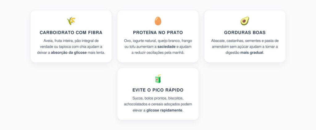 Café da Manhã sem Pico de Glicose: Como Comer Carboidrato do Jeito Certo