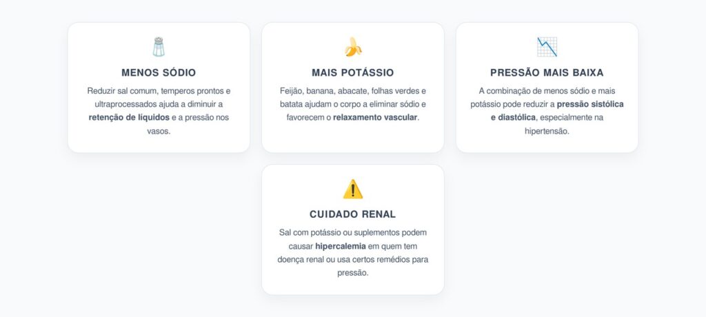 Potássio Alto e Sódio Baixo: A Combinação que Ajuda a Reduzir a Pressão