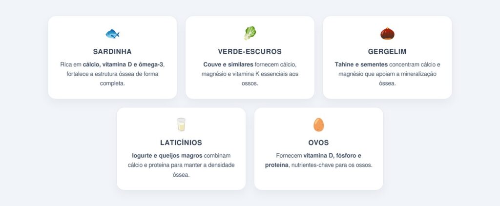 Quais alimentos são considerados benéficos para os ossos?