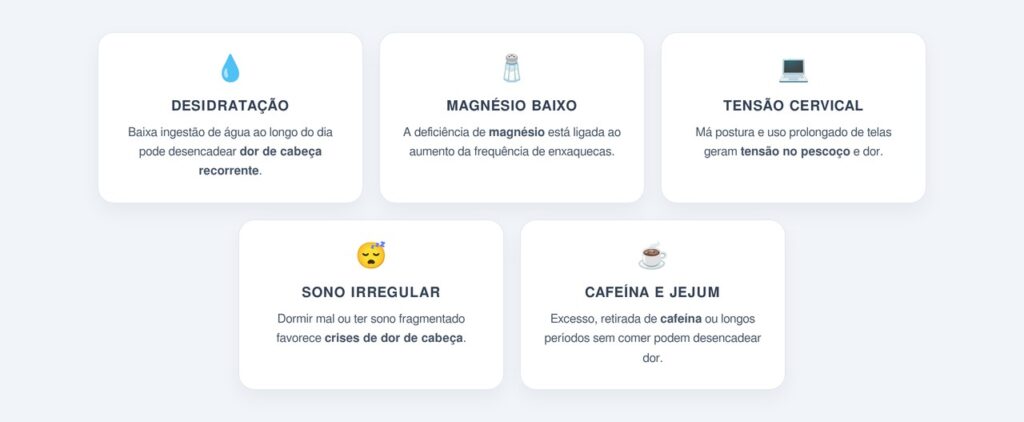 Quais são as causas mais comuns das dores de cabeça frequentes?