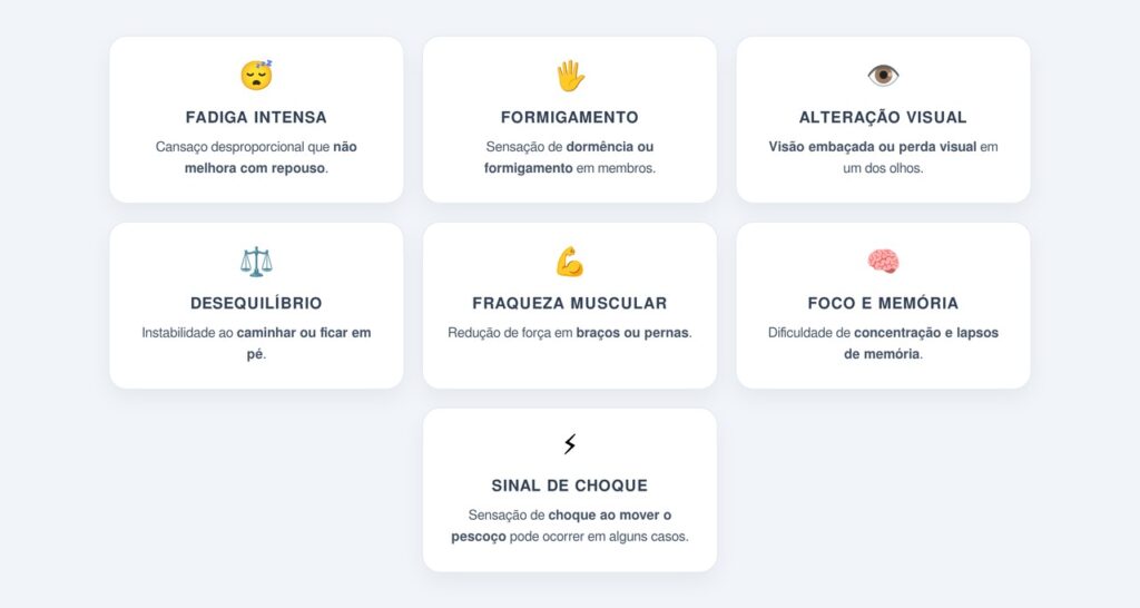 Quais são os sintomas iniciais mais comuns?