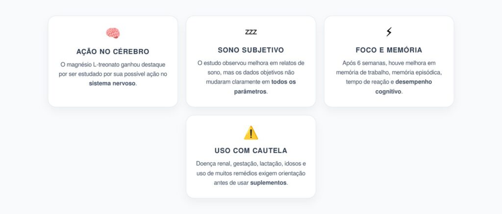Magnésio L-Treonato: Sono, Memória e Desempenho Mental no Radar da Ciência