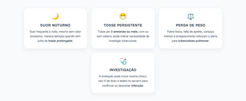 Suor Noturno com Tosse Persistente: Alerta para Tuberculose Pulmonar