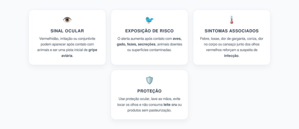 Gripe Aviária nos Olhos: O Sinal Inicial que Pode Anteceder a Falta de Ar