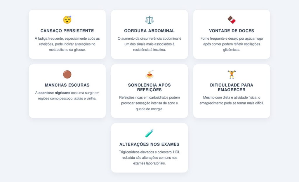 Quais são os primeiros sinais de resistência à insulina?