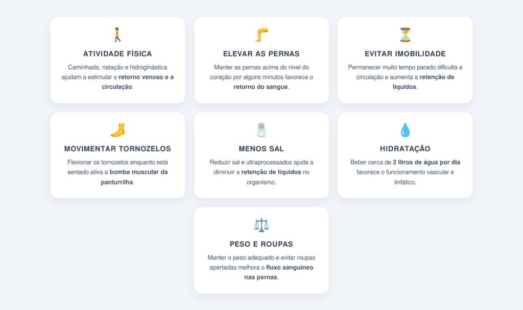 Quais hábitos diários melhoram a circulação?