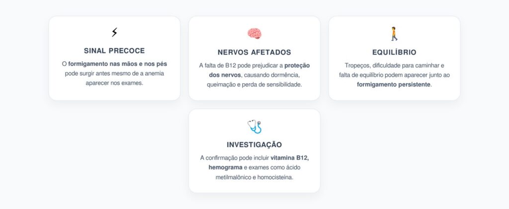 Formigamento que Pode Indicar Falta de Vitamina B12 Antes da Anemia
