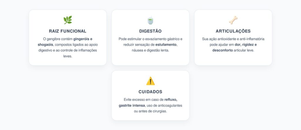 Gengibre: A Raiz que Ajuda na Digestão e Protege as Articulações