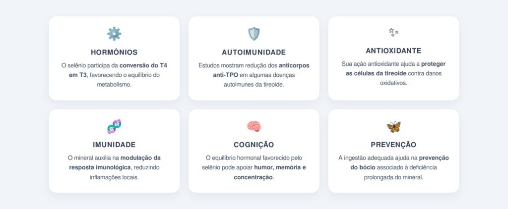 Quais são os benefícios do selênio para a tireoide?