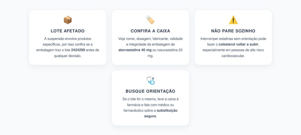Anvisa Suspende Remédio de Colesterol: O Que Conferir Antes de Parar