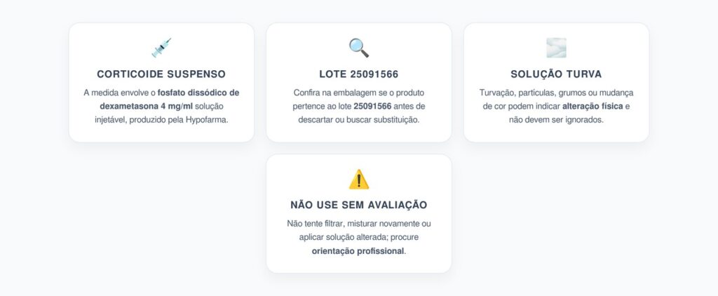 Corticoide Recolhido: O Sinal Visível na Solução Que Exige Atenção