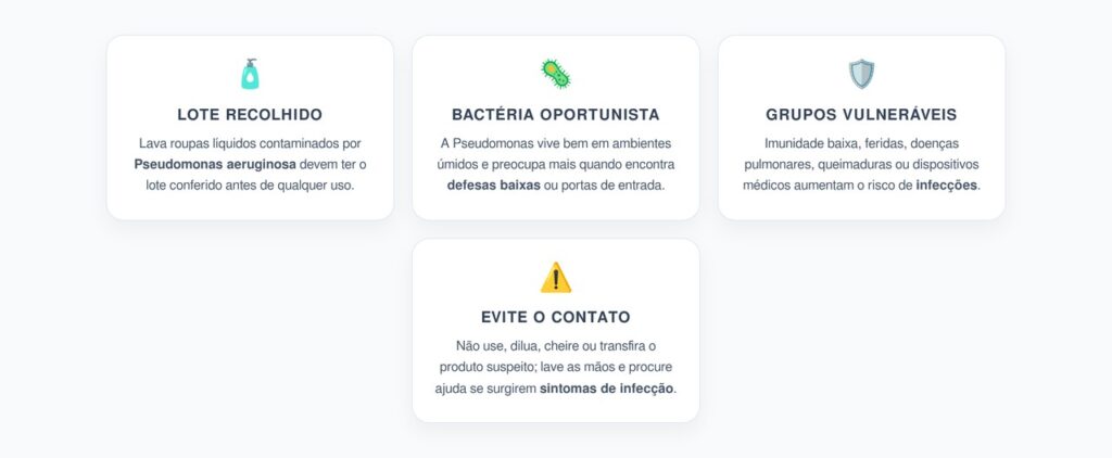 Produtos de Limpeza Contaminados: Quem Corre Mais Risco com Pseudomonas