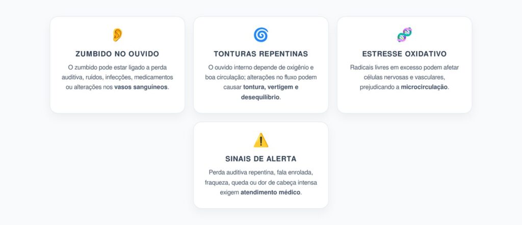 Zumbido e Tontura: Sinais de Circulação Alterada e Estresse Oxidativo