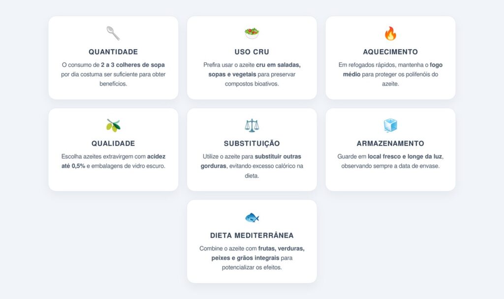 Qual a quantidade ideal de azeite por dia?