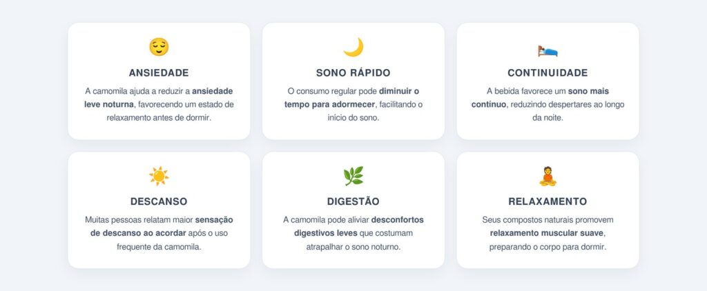 Quais são os benefícios para o sono?
