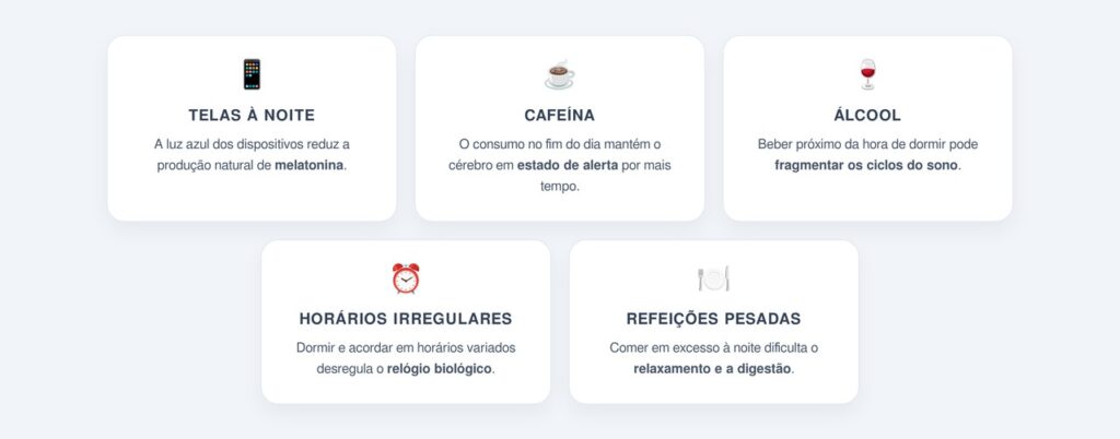 Quais hábitos prejudicam o sono restaurador?