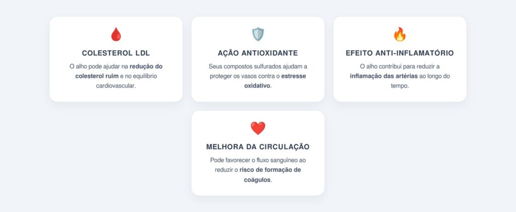 Quais outros benefícios o alho traz para a circulação?