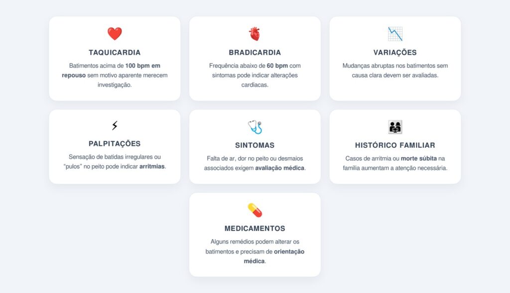 Quando a frequência cardíaca pode indicar alterações?