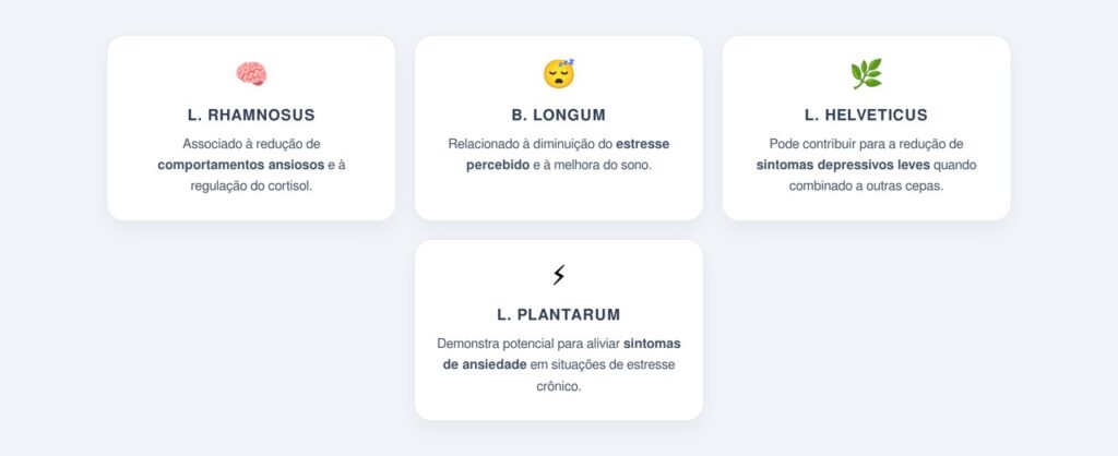 Quais cepas atuam no humor e na ansiedade?
