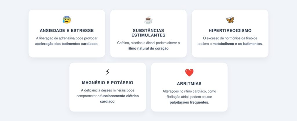 Quais são as causas de sentir o coração acelerar sem motivo?