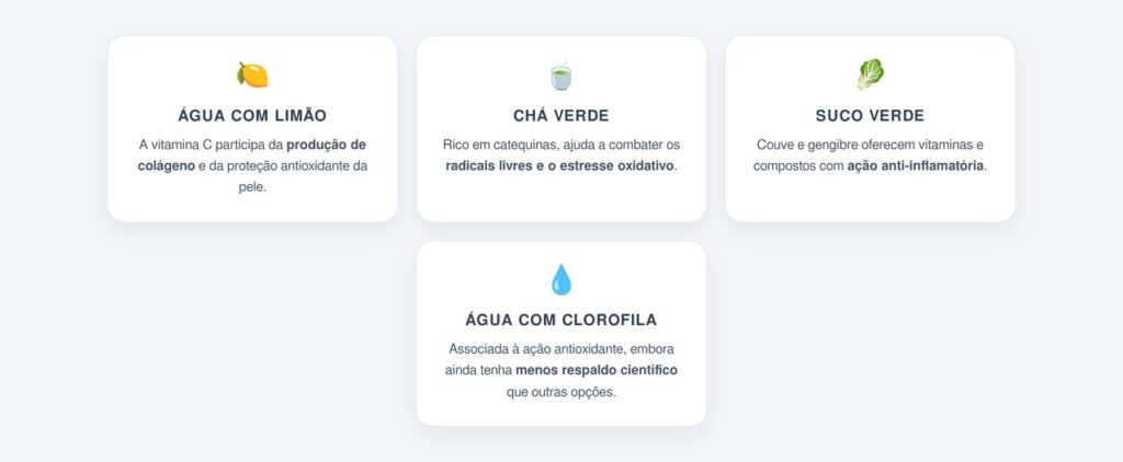 Quais bebidas consumir em jejum para apoiar a saúde da pele?