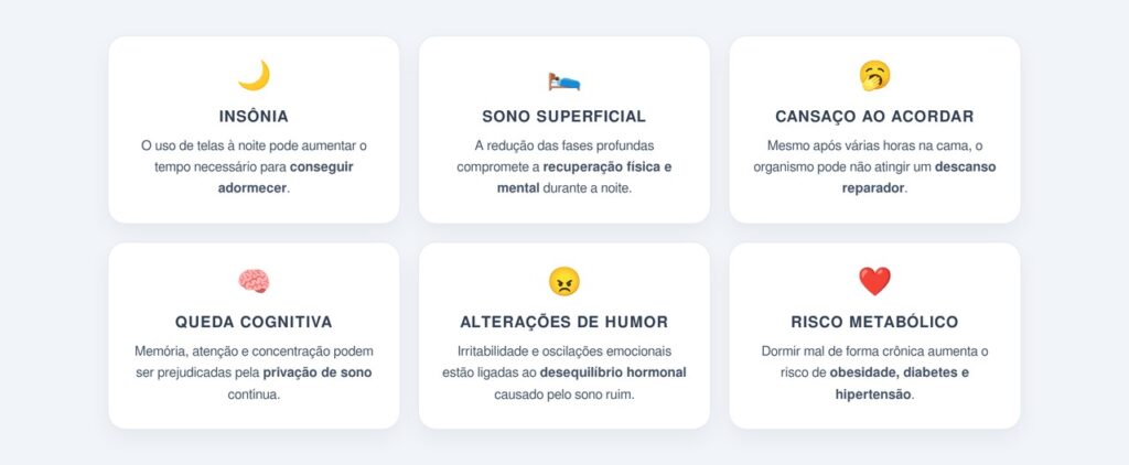 Quais consequências para a saúde aparecem com o tempo?