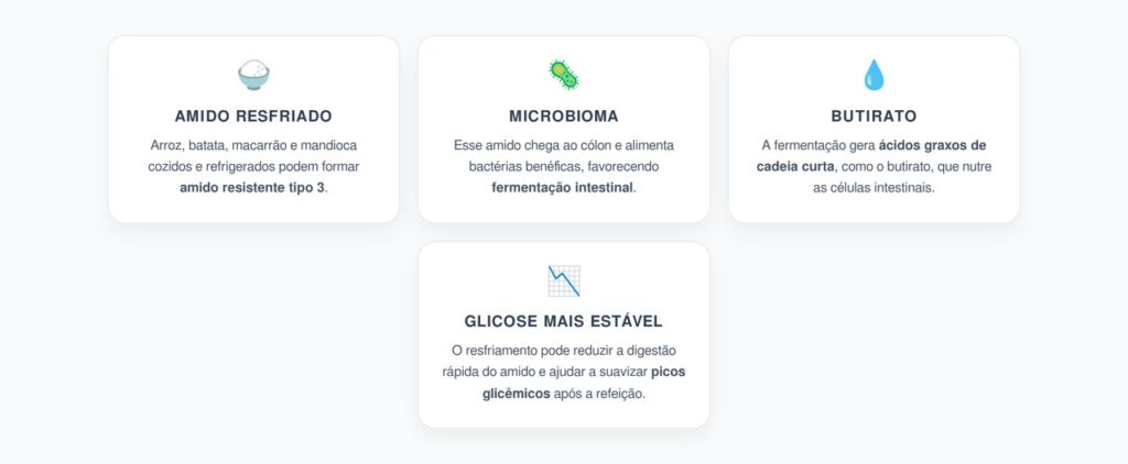 Amido Resistente Resfriado: Microbioma Forte e Menos Picos de Glicose