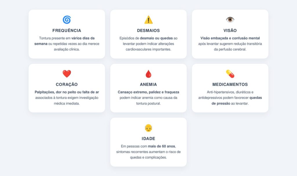 Quando a tontura ao levantar merece avaliação médica?