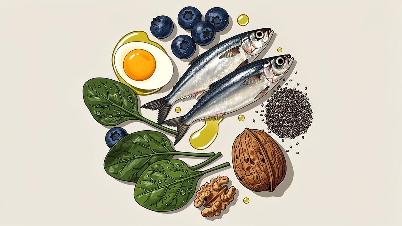 Ômega 3, colina e antioxidantes aparecem em alimentos estratégicos.