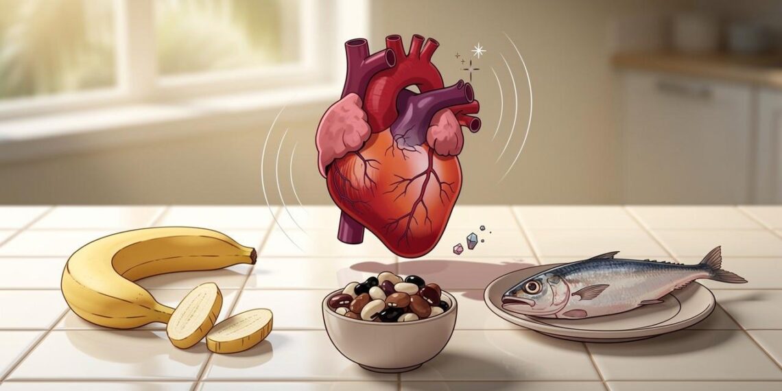 De quais nutrientes o coração precisa para manter o ritmo regular e em quais alimentos eles são encontrados