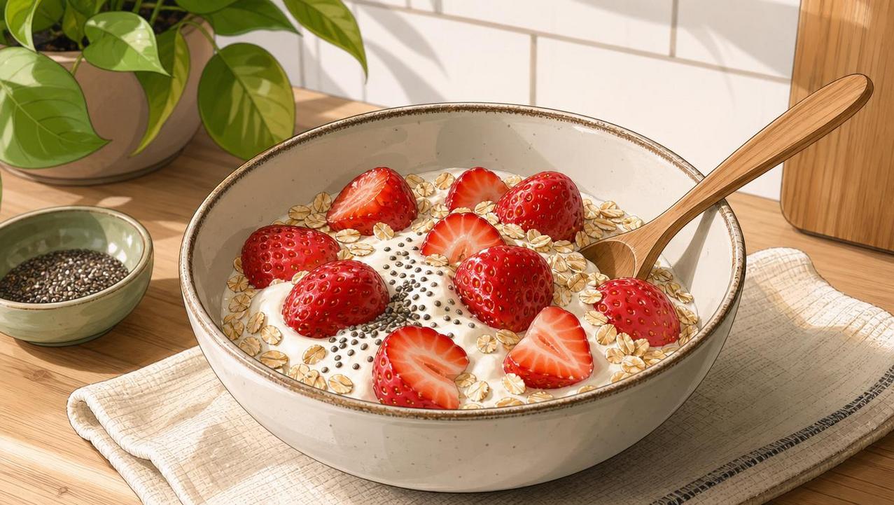 Combinar fruta, proteína e fibra reduz picos de açúcar pela manhã.