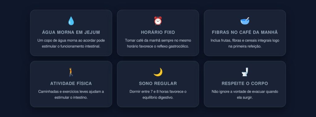 evacuações regulares