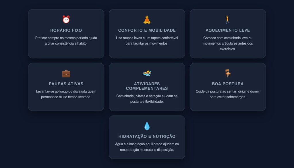 exercícios para rotina