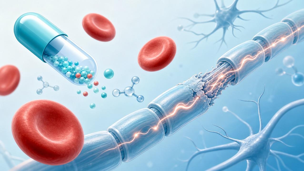 Baixa vitamina B12 pode comprometer nervos e alterar a sensibilidade.