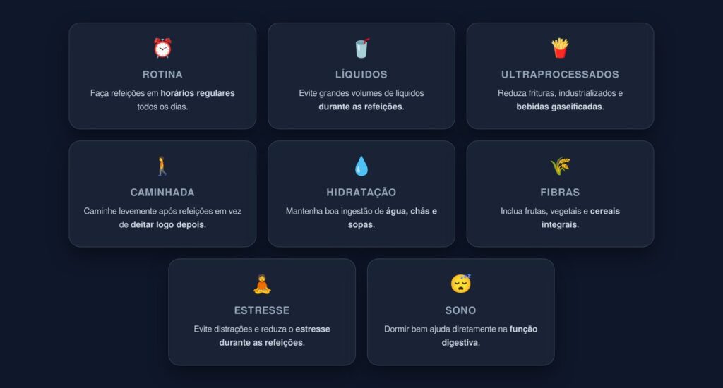 hábitos que potencializam a digestão