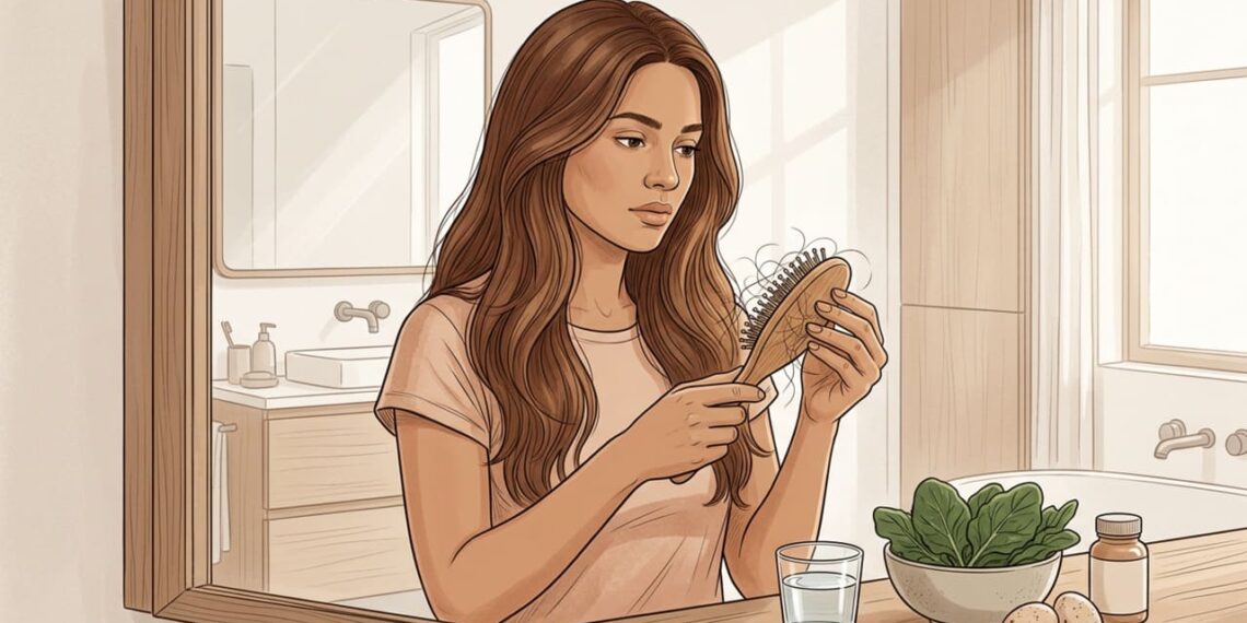 A queda de cabelo difusa é um sinal de deficiência nutricional grave em estágio inicial?